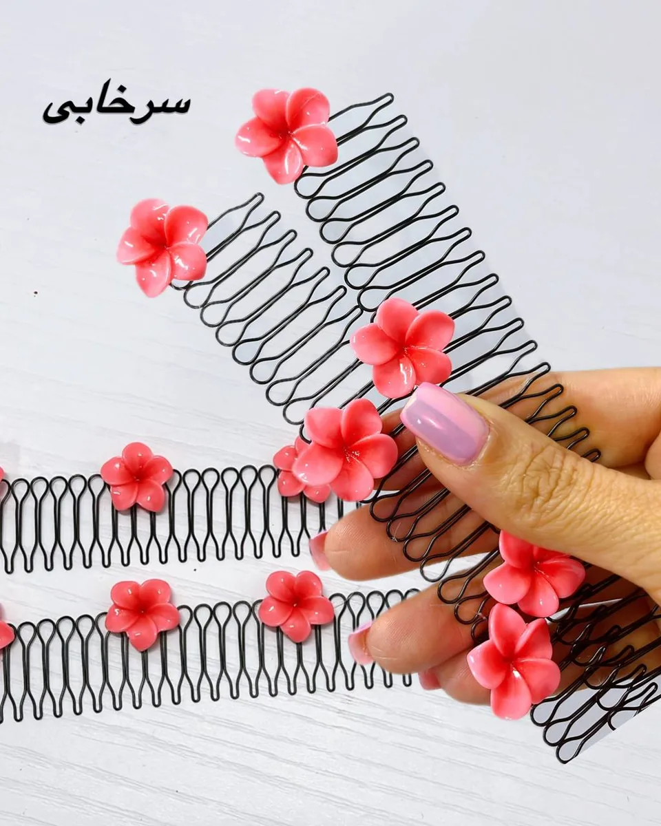 خرید وزگیر مو طرح گل - گیره مو در فروشگاه مهگیس